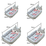 pawstrip Cute Pet Winter Dog Bed Sofa Soft Warm Cat Bed House Cartoon Small Dog Bed Cushion Pet Sofa Bed For Dog Chihuahua Teddy
