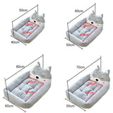 pawstrip Cute Pet Winter Dog Bed Sofa Soft Warm Cat Bed House Cartoon Small Dog Bed Cushion Pet Sofa Bed For Dog Chihuahua Teddy