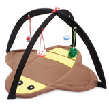 Cat toy bed cat tent that will sound Breathable green cartoon fun bell toy Pet hammock rattle cat funny toy