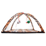 Cat toy bed cat tent that will sound Breathable green cartoon fun bell toy Pet hammock rattle cat funny toy