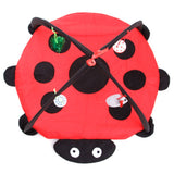 Cat toy bed cat tent that will sound Breathable green cartoon fun bell toy Pet hammock rattle cat funny toy