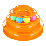 3 Levels Cat Pet Toy Cat Toys Intelligence Triple Play Disc Cat Toy Balls Cat Crazy Ball Disk Interactive Toy for IQ Traning