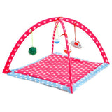 Cat toy bed cat tent that will sound Breathable green cartoon fun bell toy Pet hammock rattle cat funny toy