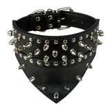 2" Wide Pet Dog Bandana Collars Leather Spiked Studded Pet Dog Collar Scarf Neckerchief  Fit For Medium Large Dogs Pitbull Boxer