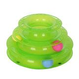 3 Levels Cat Pet Toy Cat Toys Intelligence Triple Play Disc Cat Toy Balls Cat Crazy Ball Disk Interactive Toy for IQ Traning
