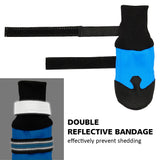 4pcs No-Slip Dog Shoes Rain Wear Waterproof Reflective Boots Paw Protector Outdoor Sock for Medium Large Dogs Rose Blue