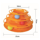 3 Levels Cat Pet Toy Cat Toys Intelligence Triple Play Disc Cat Toy Balls Cat Crazy Ball Disk Interactive Toy for IQ Traning