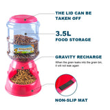 3.5L Dog Cat Feeder Bowl Automatic Pet Water Dispenser Drinking Fountain Bottle Plastic Pet Feeding Drinker Water Bowl
