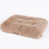 Long Plush Dog Bed Square Dog Mat Pet Cushion Blanket Soft Fleece Cat Cushion Puppy Chihuahua Sofa Mat Pad For Small Large Dogs