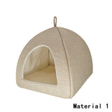 Dropshipping Foldable 2-in-1 Cat Bed Indoor Kitten Tent House Warm For Small Pet Pad Dog Nest  Cave Sleeping Cozy Plush Mat