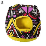 Pet Bird Parrot Cotton Owl Print Soft Warm Hanging Cage House Sleep Tent Bed Cave Nests Colored Cave-shaped Parrot Sleeping Nest