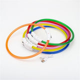 Cuttable Led Dog Collar USB Charging Glowing Ring Night Safety Avoid Car Accident Flashing Luminous Long Necklace