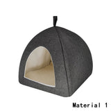 Dropshipping Foldable 2-in-1 Cat Bed Indoor Kitten Tent House Warm For Small Pet Pad Dog Nest  Cave Sleeping Cozy Plush Mat