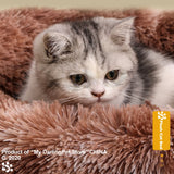 Fluffy Plush Cat Bed House Mat Beds for Cats Pet Products Super Soft Warm Long Plush Round Cat Dog Beds Houses for Cats Puppy