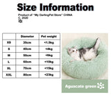 Fluffy Plush Cat Bed House Mat Beds for Cats Pet Products Super Soft Warm Long Plush Round Cat Dog Beds Houses for Cats Puppy