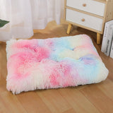 Long Plush Dog Bed Square Dog Mat Pet Cushion Blanket Soft Fleece Cat Cushion Puppy Chihuahua Sofa Mat Pad For Small Large Dogs