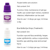 Pet eye drops 5ml canine and cat conjunctivitis cats and dogs to tear tears increased eye excrement