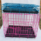 C600 Foldable portable 2.5mm iron wire plastic spraying rust prevention Kennel metal teddy dog rabbit cat pet big net cage