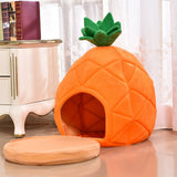 Pet Dog Pineapple House Kennel Winter Warm Nest Soft Foldable Sleeping Mat Mat Quality Cotton Cat Bed Puppy House New