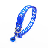 Colorful Cute Bell Collar Adjustable Buckle Cat Collar Pet Supplies Footprint Personalized Kitten Collar Small Dog Accessories