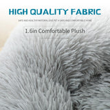 Rownfur Soft Dog Bed Washable Long Plush Pet Bed Round Dog House For Little Medium Large Pets Cat Round Kennel  Sleeping Bag