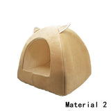 Dropshipping Foldable 2-in-1 Cat Bed Indoor Kitten Tent House Warm For Small Pet Pad Dog Nest  Cave Sleeping Cozy Plush Mat