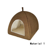 Dropshipping Foldable 2-in-1 Cat Bed Indoor Kitten Tent House Warm For Small Pet Pad Dog Nest  Cave Sleeping Cozy Plush Mat