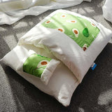 Winter Warm Pet Dog Cave Bed Soft Fleece Washable Removable for Cat Puppy Japanese Style Sleeping Bag Cushion House