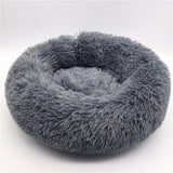 Rownfur Soft Dog Bed Washable Long Plush Pet Bed Round Dog House For Little Medium Large Pets Cat Round Kennel  Sleeping Bag