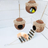 Pretty Pet Nest Globular Comfortable Reliable Cozy Hamster Warm Sleeping Cage with Ladder