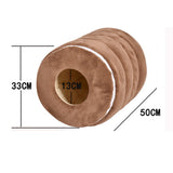 Removable Cat Cave Sleeping Bed Plush Cushion Pet House Dog Kennel Warm Plush Hamster Nest For Kitten Puppy Winter Cats Supplies