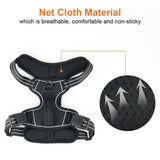 Pet Dog Harness 1000D Oxford Cloth Reflective Service Dog Vest with Vertical Handle Adjustable Dog Collars For Big Medium Dogs