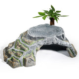 Reptile Shelter Hiding Cave Small Critter Cavern Turtle Basking Ledges Shale Step Ledge for Reptiles Amphibians Terrarium Decor