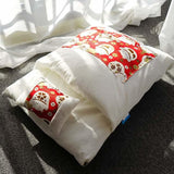 Winter Warm Pet Dog Cave Bed Soft Fleece Washable Removable for Cat Puppy Japanese Style Sleeping Bag Cushion House
