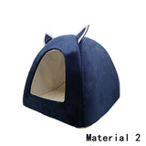 Dropshipping Foldable 2-in-1 Cat Bed Indoor Kitten Tent House Warm For Small Pet Pad Dog Nest  Cave Sleeping Cozy Plush Mat