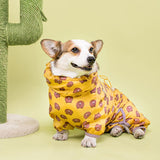 FATHIN Welsh Corgi Dog Waterproof Dog Coat Jumpsuit Pet Clothing Raincoat Dog Clothes with Reflective Strip L-6L for Large Dogs