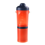 Portable 2 in 1 Pet Folding Water Bottle Food Container With Folding Silicone Pet Bowl Outdoor Travel Dog Cat Feeder Cup Bowl