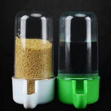 2 Pcs Bird Feeder and Drinker Set Clear Plastic Seed and Water Dispenser Large Capacity Fits Most Cage Automatic Feeding
