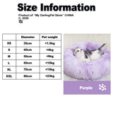 Fluffy Plush Cat Bed House Mat Beds for Cats Pet Products Super Soft Warm Long Plush Round Cat Dog Beds Houses for Cats Puppy