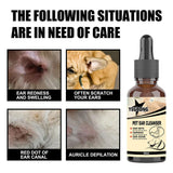 Pet Eye Drops Ears Cleaning Liquid Cat Dog Auricular Mites Killer  Puppy Kitten Non-toxic Ear Eye Cleanser Pets Supplies 30ml