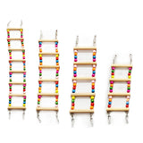 Parrots Toys Swing Balls Climbing Toy Chewing Training Ladders Hanging Hammock Natural Wood Birds Pets Bird Supplies