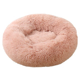 Rownfur Soft Dog Bed Washable Long Plush Pet Bed Round Dog House For Little Medium Large Pets Cat Round Kennel  Sleeping Bag