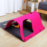 Cat Toys DIY Combination Cat Tunnel Cat Interactive Hide Seek Game Tunnel Cat Litter Mint Mouse Toy Felt Foldable Tunnel