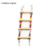 Parrots Toys Swing Balls Climbing Toy Chewing Training Ladders Hanging Hammock Natural Wood Birds Pets Bird Supplies