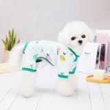Lovely Pet Dog Jumpsuit Printing Pajama For Medium Small Dogs Leisure Home Dress Overalls Puppy Teddy Chihuahua Cat Clothes