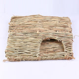 Foldable Woven Grass Pet Rabbit Hamster Guinea Pig Cage Nests House Chew Toy MJ72811