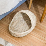 Pet Rabbit Hamster Natural Grass Woven Slipper Shape Warm Nest Bed Molar Toy Light Small Animal Storage Box Cages Accessories