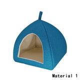Dropshipping Foldable 2-in-1 Cat Bed Indoor Kitten Tent House Warm For Small Pet Pad Dog Nest  Cave Sleeping Cozy Plush Mat
