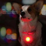 Pet Dog LED Collar Pendant Night Anti-Lost Keyring Avoid Car Accident Safety Pendant Cats Supplies Glowing Pet Accessories
