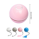 Smart Cat Interactive Toy Colorful LED Self Rotating Ball With Catnip Bell and Feather Toys USB Rechargeable Cat Kitten Ball Toy